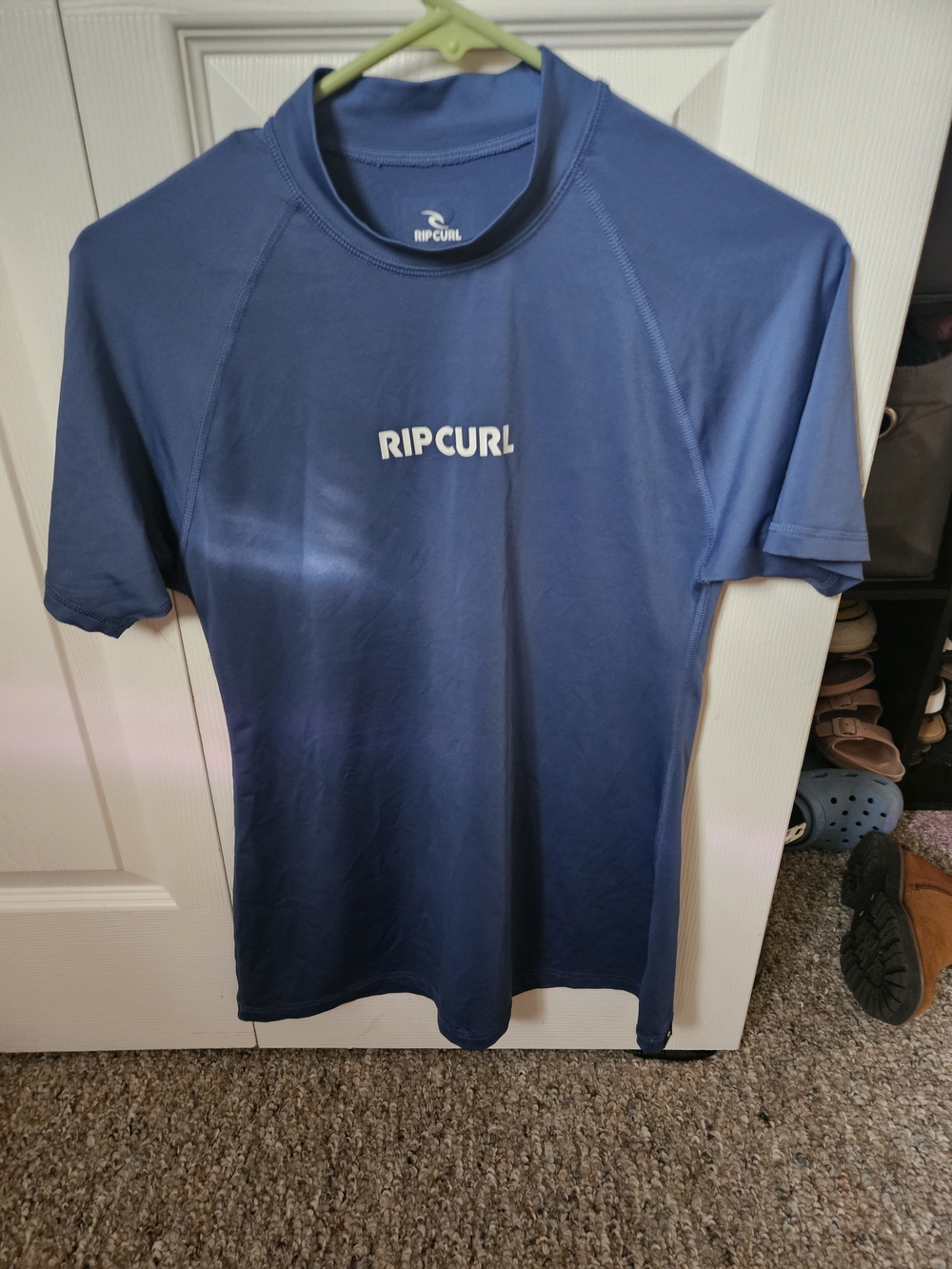 Rip Curl Blue Short Sleeve Rash Guard